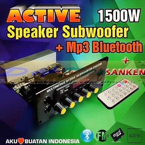 Kit Aktif Sanken 1500W Pmpo Digital Bluetooth Mp3 Radio Fm Remote Dhtron92
