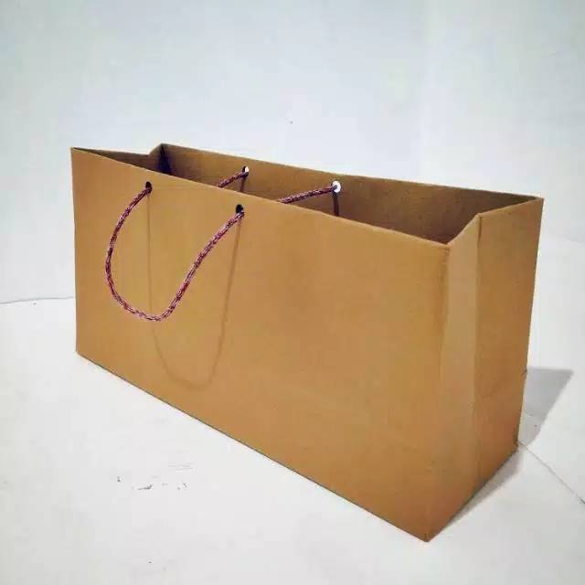 Paper bag /tas kertas  roti bolu/bandeng landscape (30x15x15)