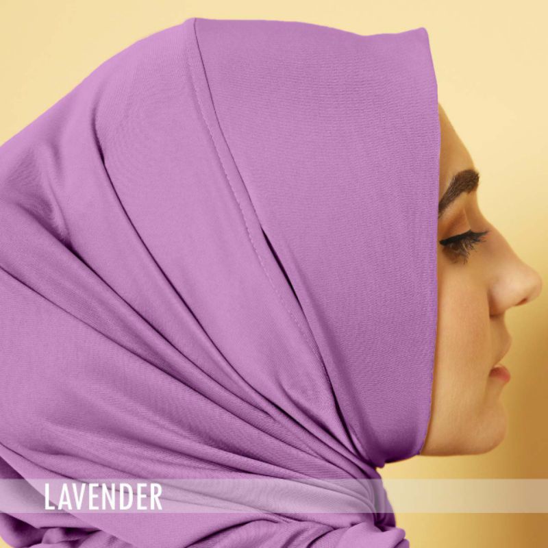 Hijab Sport Jersey Lubang Telinga | Hijab Sport New Normal Series | Hijab Instan |Hijab Olahraga | Kerudung Olahraga | Bergo Instan-Lavender