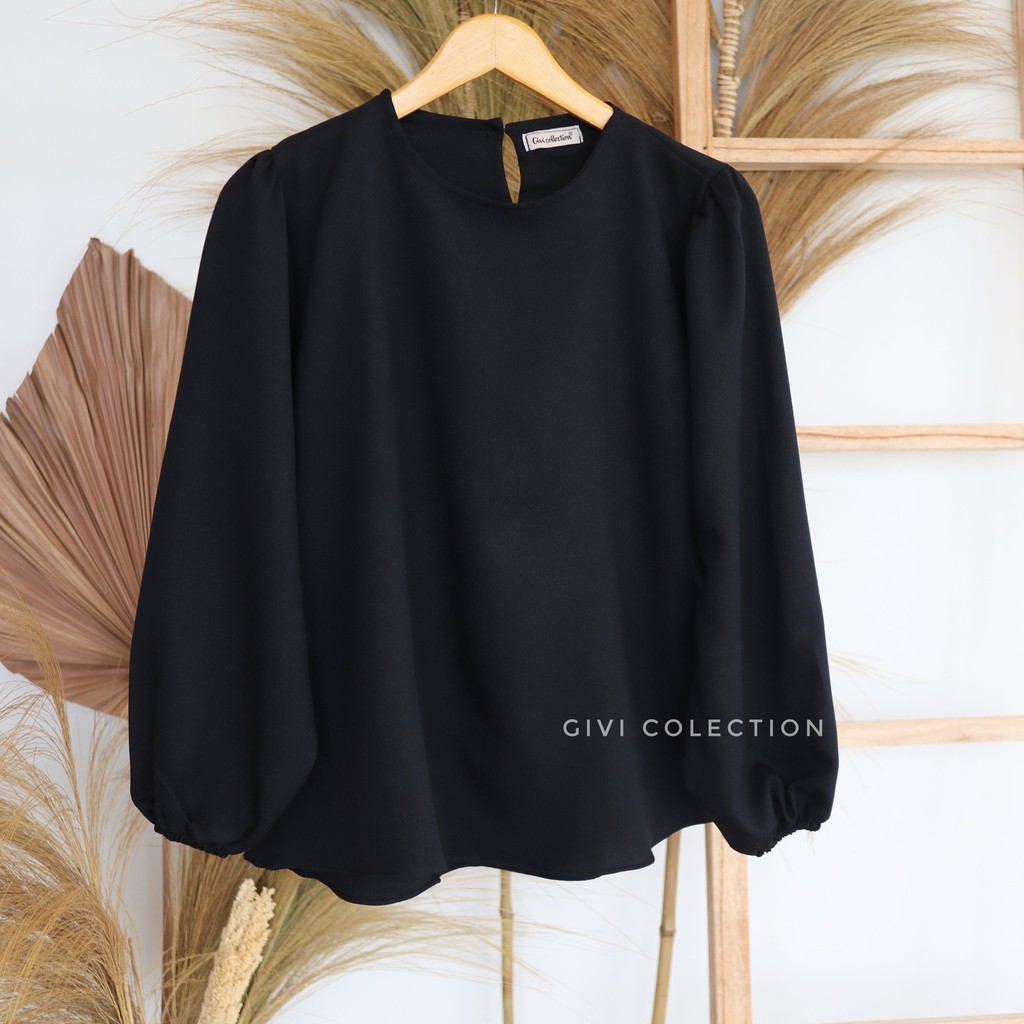 Balon top blouse / atasan wanita / atasan tangan balon