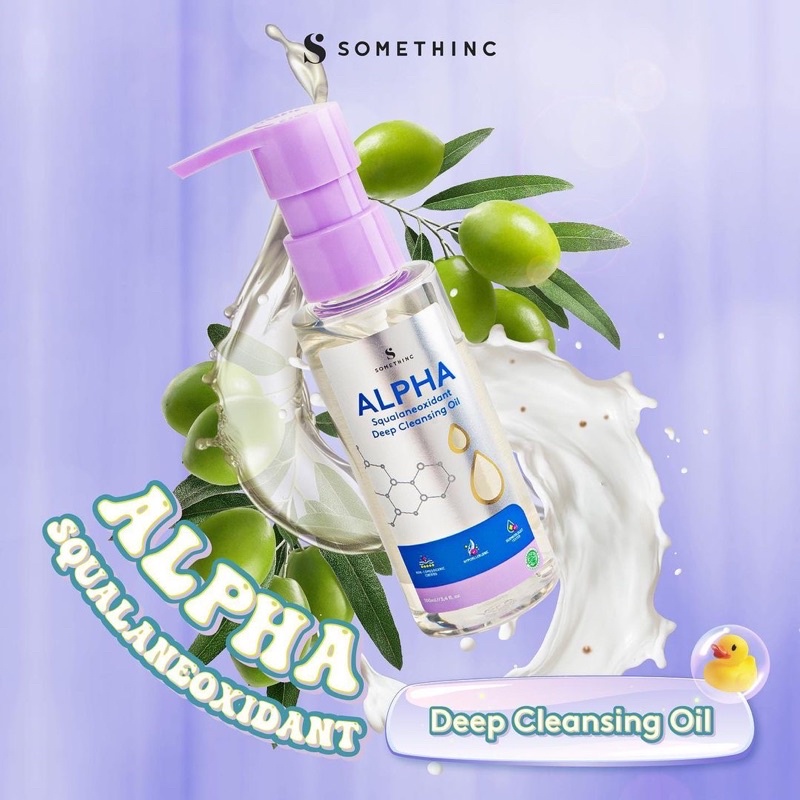 SOMETHINC Alpha Squalaneoxidant Deep Cleansing Oil Indonesia / Facial Wash Essence Mist Toner Serum Ampoule Eye Cream Creme Eye Gel Sunscreen Sleeping Mask Masker Moisturizer Body Scrub Lotion / Cushion Mascara Lipstick Lip Tint Balm Gloss Sugar Wax Paket