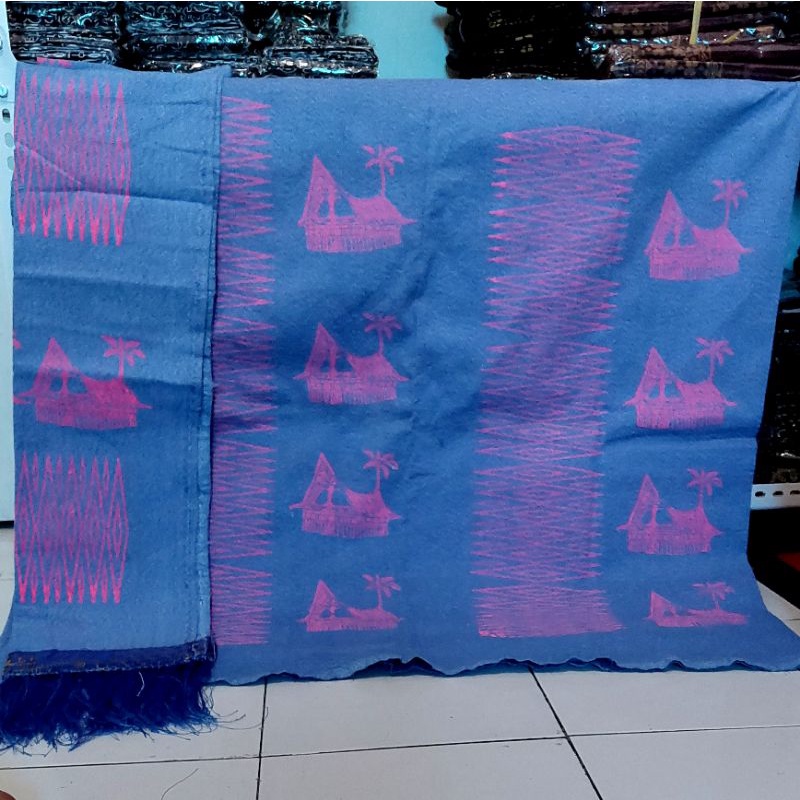 Sarung Lilit dan Selendang Sibolang Rasta Sopo-Blue ice
