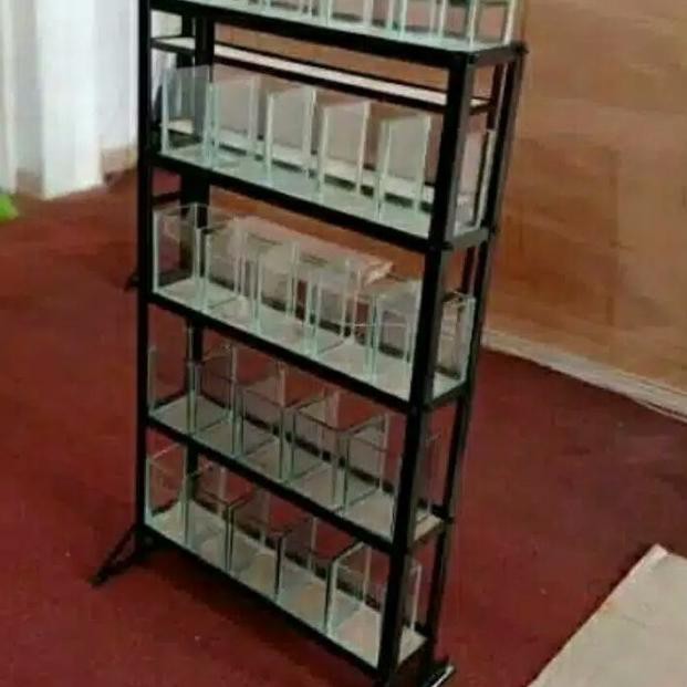 rak cupang 5 susun bahan besi siku