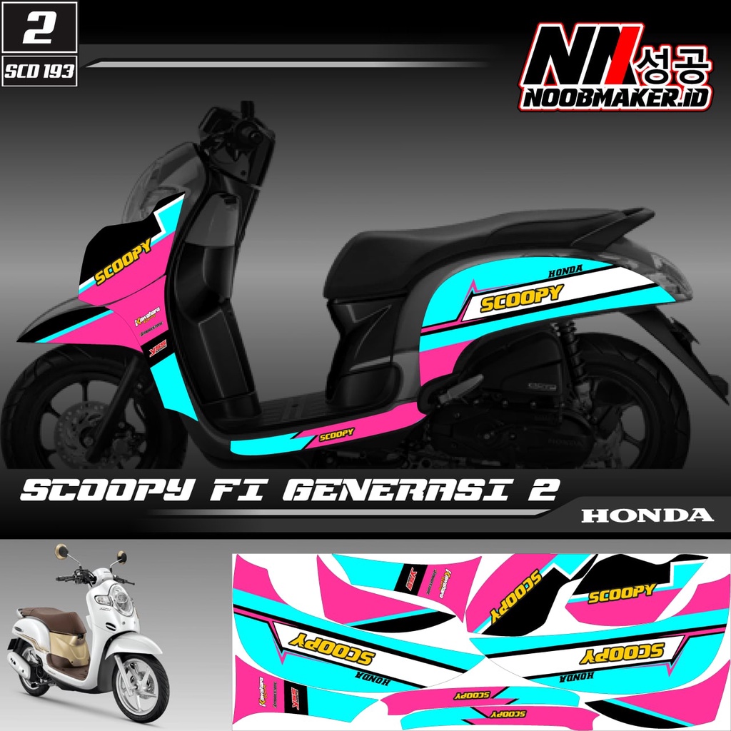 SCD 193 DECAL STICKER SCOOPY FI 2017 2018 2019 2020 SIMPEL