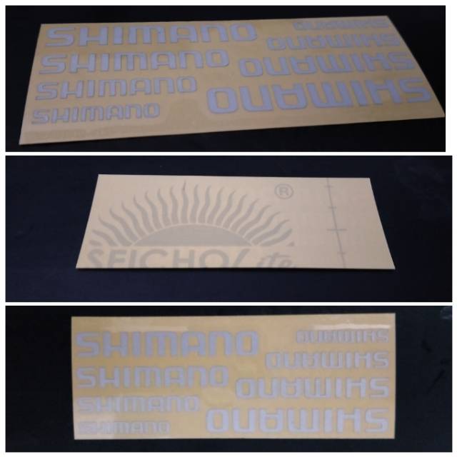 Glow Cutting Sticker SHIMANO Mini Glow In the dark CROME Reflektif Stiker