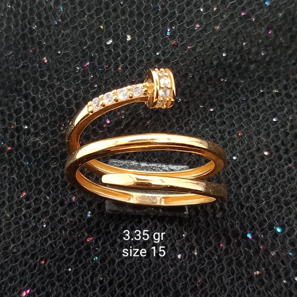 Cincin Emas 17K - 3.35 gr Kadar 750 - 283