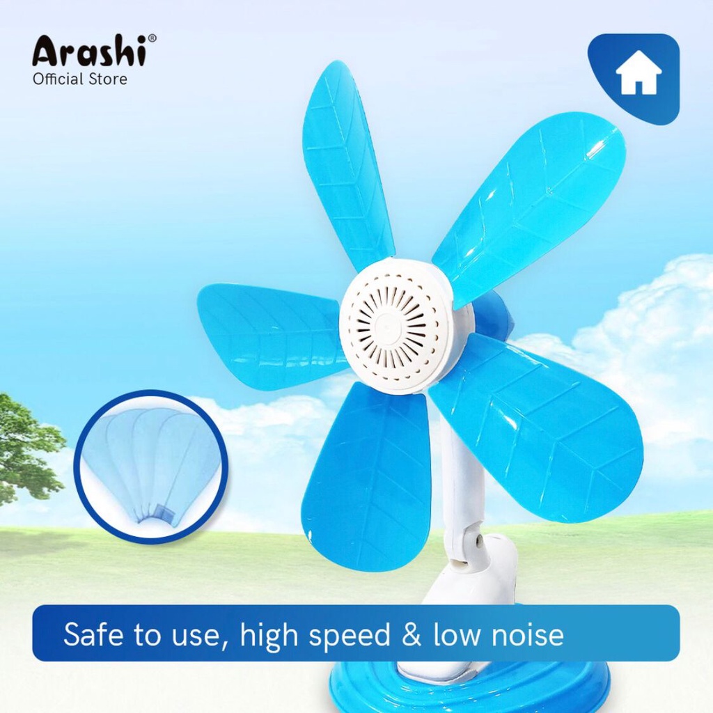 Promo!!!! Kipas Angin Jepit Arashi 3 in 1Clip Fan Clipfan ARASHI 20W 5 Baling