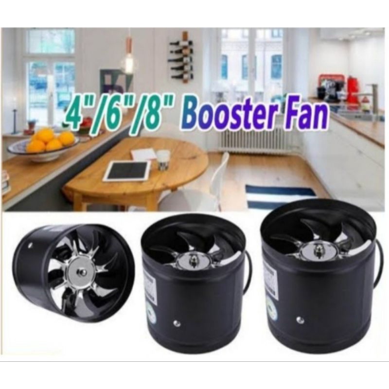 Exhaust Fan Booster hisap tiup angin 4&quot;inch 220V 25w lin lin dust