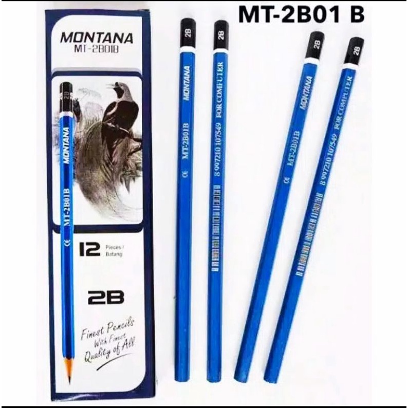 

Montana M2000 Selusin Pensil 2B Biru For Computer Bagus Murah