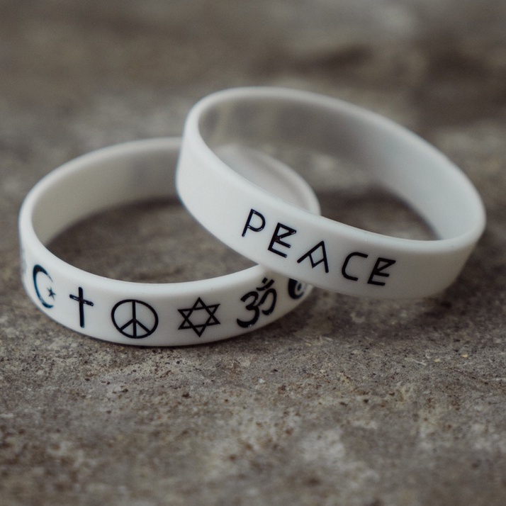 PEACE - PUTIH | Silicone Wristband by Embracelet