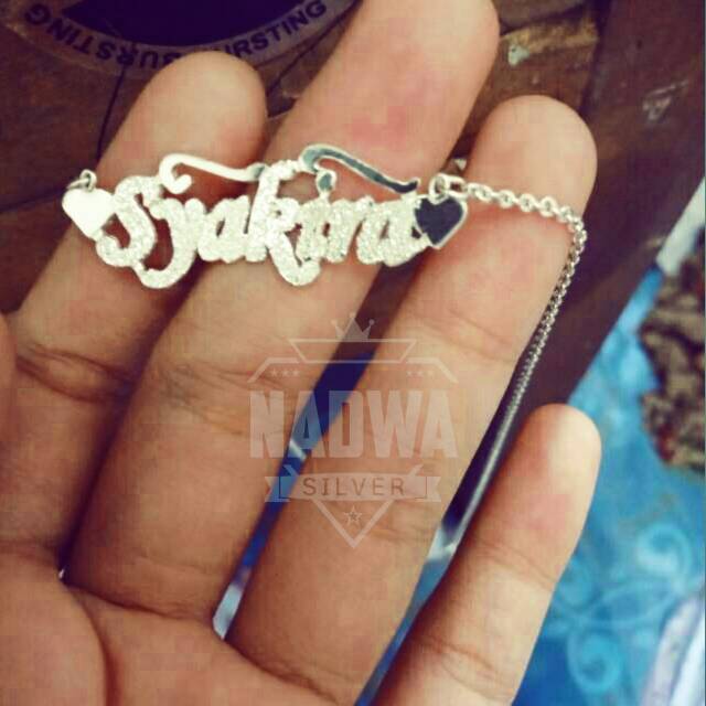 Kalung Ukir Nama Perak Murni Asli