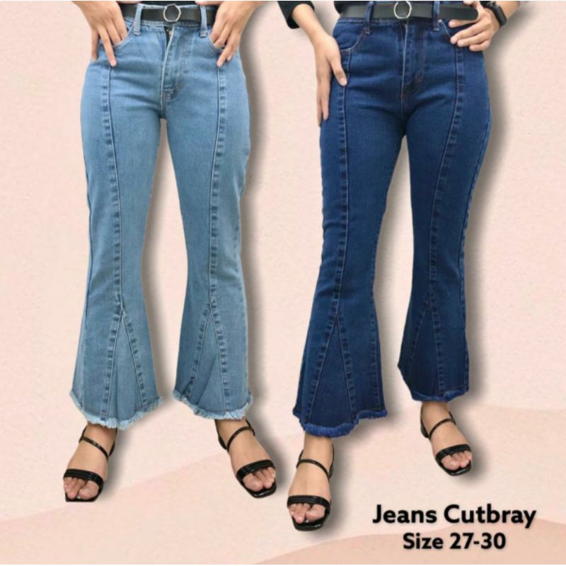 Boyfriend Cutbray Jeans Pants - celana cutbray rawis