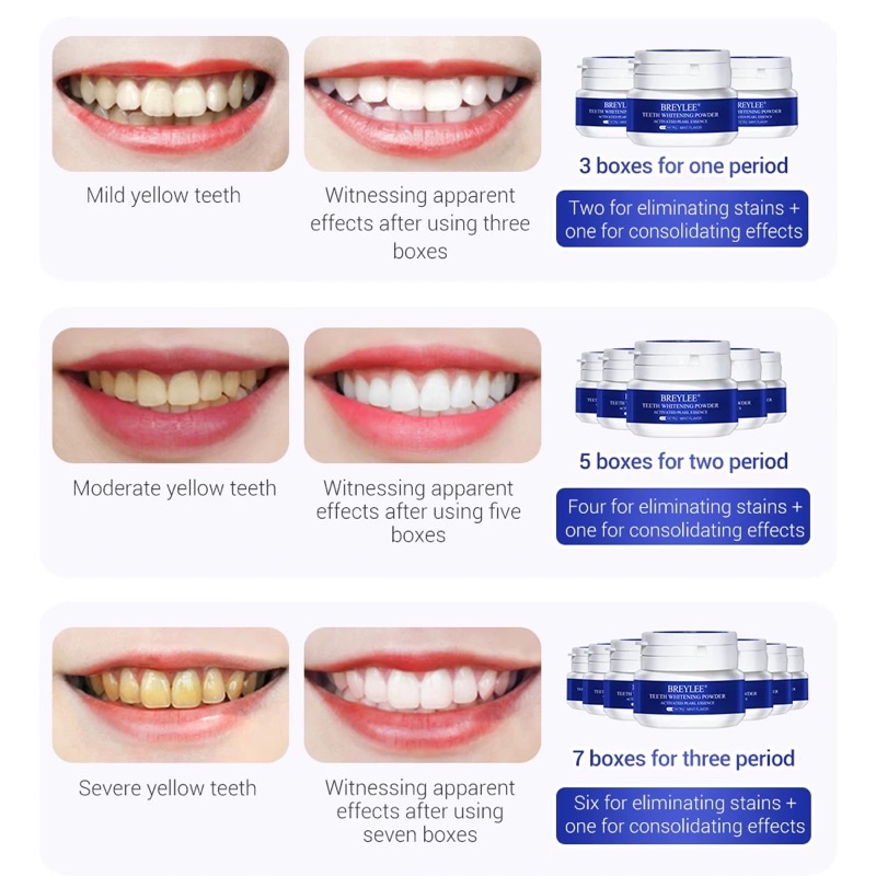 55 Gram [BPOM] BREYLEE Teeth Whitening Powder odol Pemutih Gigi Dan Bubuk Penghilang Plak Karang Gigi Pen Pembersih Karang Gigi Memutihkan Gigi Perawatan Diri Remover removes Plaque Stains Oral Hygiene Bleaching Dental Tool Tooth Original Asli | 30gr