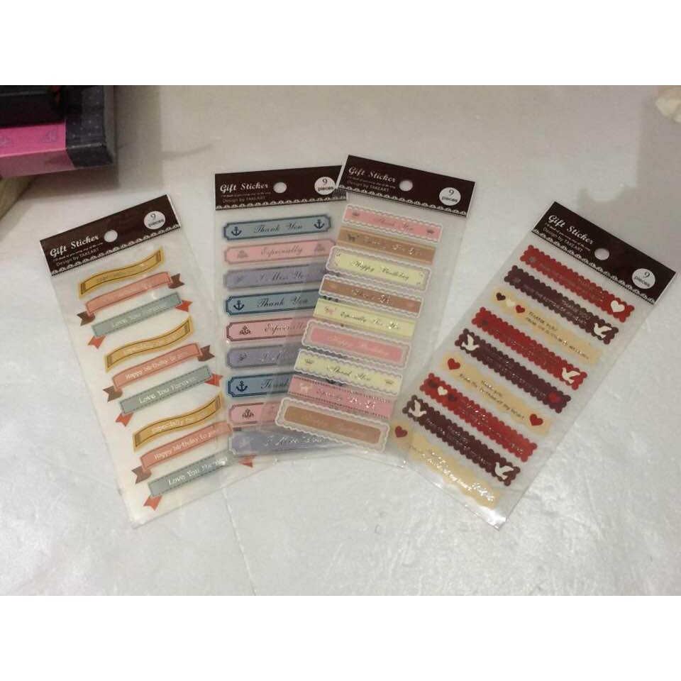 

sticker tulisan cantik jual perpack isi 1 lembar