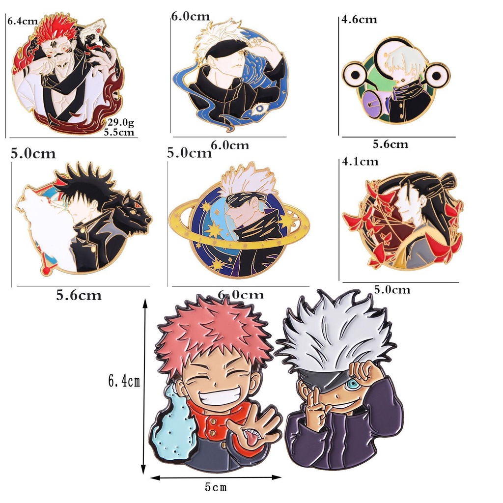 Lily Bros Koleksi Liontin Lencana Figure Kancing Pin Jujutsu Kaisen
