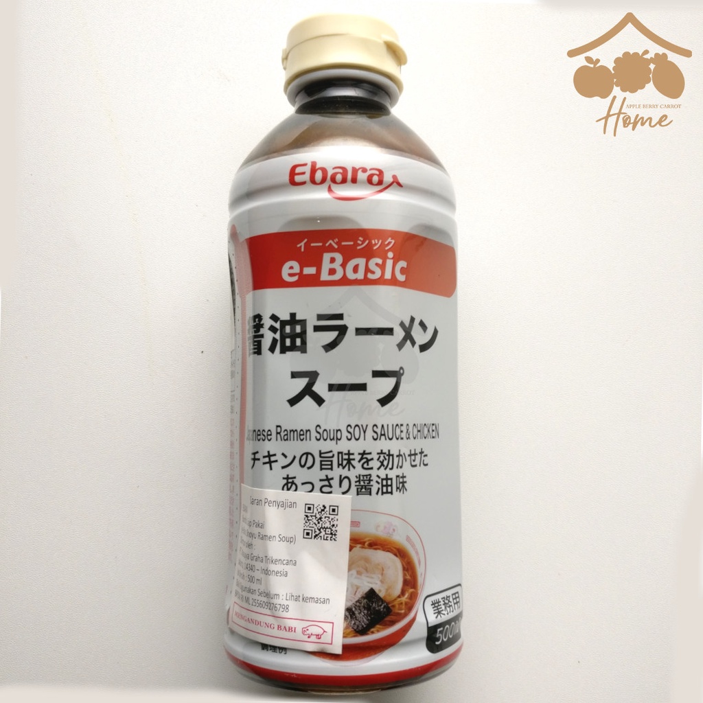 

Ebara E-Basic Shoyu Japanese Ramen Soup 500ml soy sauce chicken 500 ml