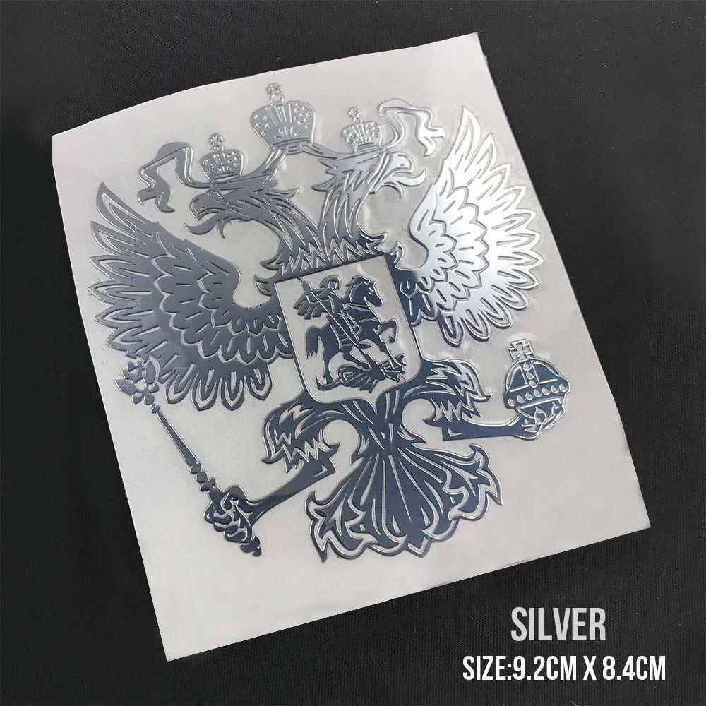 QUINTON Stiker Mobil Car Styling Mobil Decals Coat of Arms Nickel Metal Rusia Eagle Notebook Sticke 3D Stiker Mobil