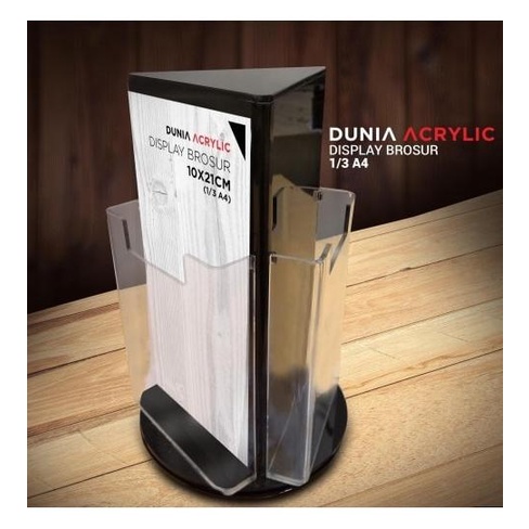 

Office & Stationery | Document Organizer | Tempat Brosur Akrilik / Akrilik Brosur / Display Brosur Putar | Best Seller