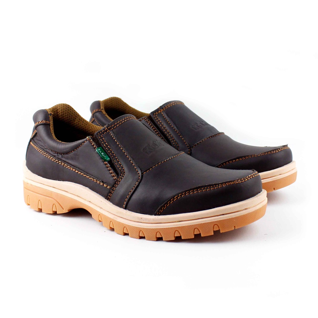 Sepatu Slip On Hirio Model Boot Outdoor Kulit Asli Keren Gratis Sandal Kulit CV 01