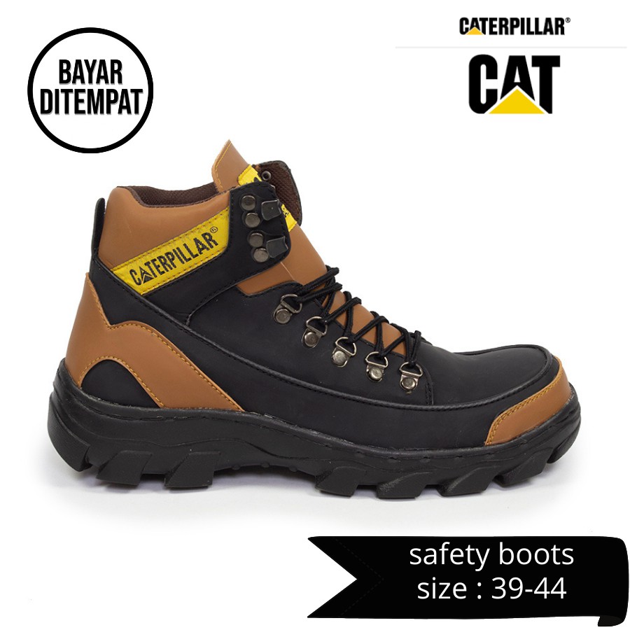 Sepatu Safety King  Boots Murah Ujung Besi CAT ARGON Kerja Industry Proyek Septi Shoes Premium