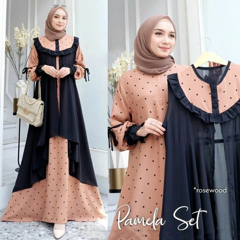 TERMURAH - PAMELA SET GAMIS 2IN1 CERUTY PREMIUM BABYDOLL