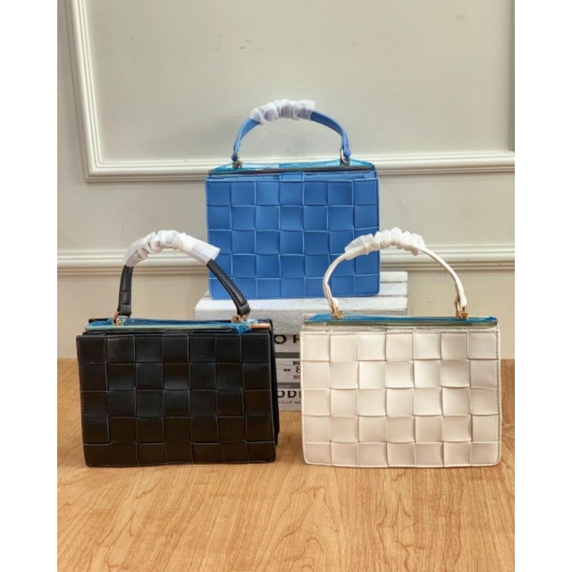 Tas Motif | Tas Selempang Biru | Tas Putih Cantik | Pedro Bags | P352