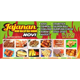 Spanduk Jajanan Sosis Bakar Ukuran 1 X 0 7 M Shopee Indonesia