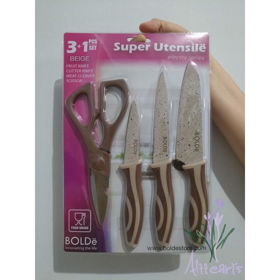 Jual Bolde Knife Set Pisau Set Gunting Bolde Super Utensile Electra