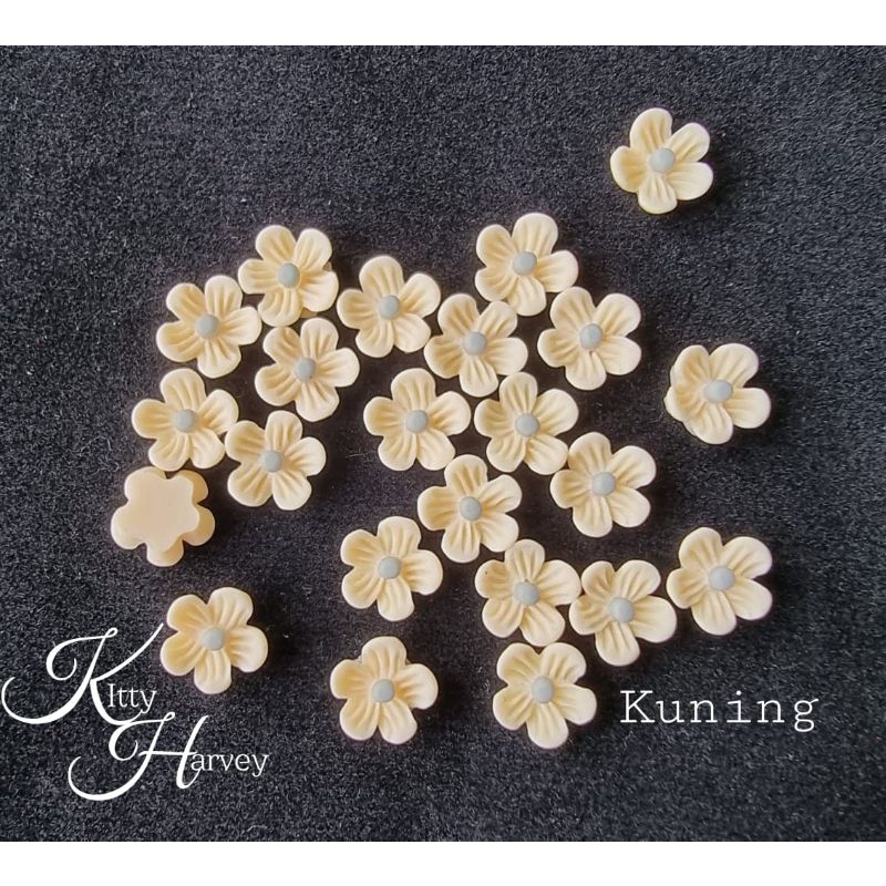 Resin Bunga Poppy | Hiasan Nail art &amp; Tasbih Digital
