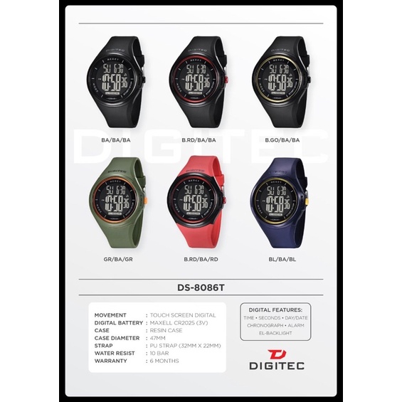 jam tangan touchscreen pria digitec