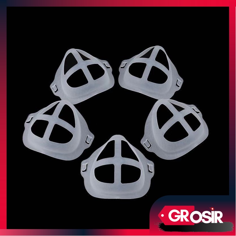 Grosir - 7069 (1 PCS) Penyangga Masker 3D Bahan Silikon Anti Pengap / Mask Bracket / Mouth