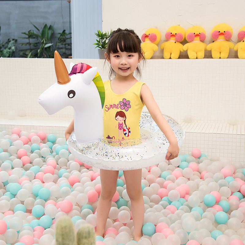 pelampung renang anak 3-8th mermaid unicorn bulat ban latihan 55cm