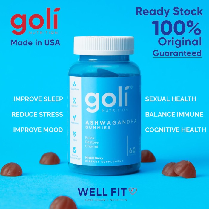 SALE Official ASHWAGANDHA / ASHWA Gummy by GOLI