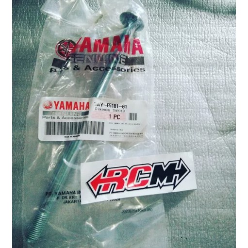 3AY-F5181-01 AS RODA DEPAN AXLE WHEEL YAMAHA ALFA FORCE 1 FORCE ONE FIZR F1ZR NOUVO DLL ORI YAMAHA