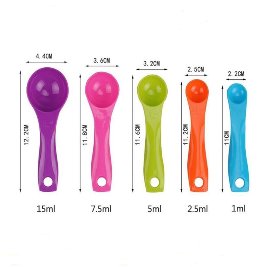 FUTAKO Sendok Takar Sendok Takaran Measuring Spoon 1 SET 5 SENDOK