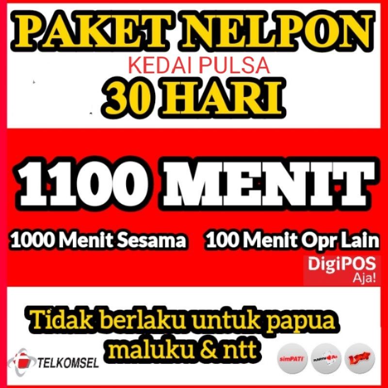 PAKET TELPON TELKOMSEL MURAH 1100 MENIT