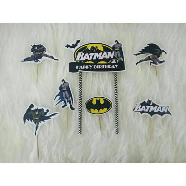 Topper Batman topper ulang tahun Topper puding topper tart hiasan kue