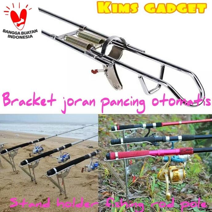 Bracket Dudukan Joran Pancing Otomatis Dobel Per-Stand Holder Joran New