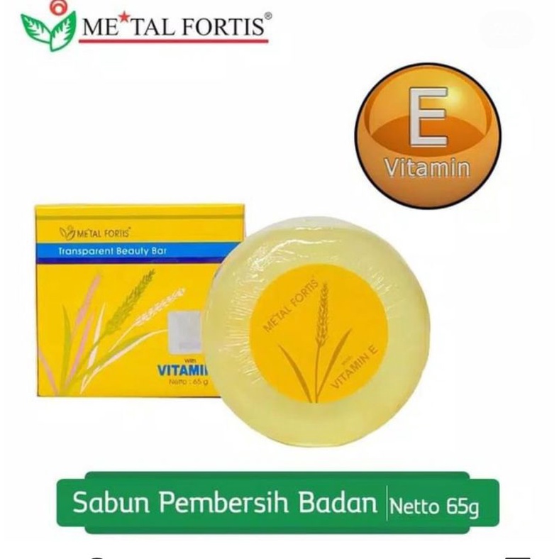 SABUN METAL FORTIS PADI Transparent Beuaty Bar + VITAMIN E BPOM