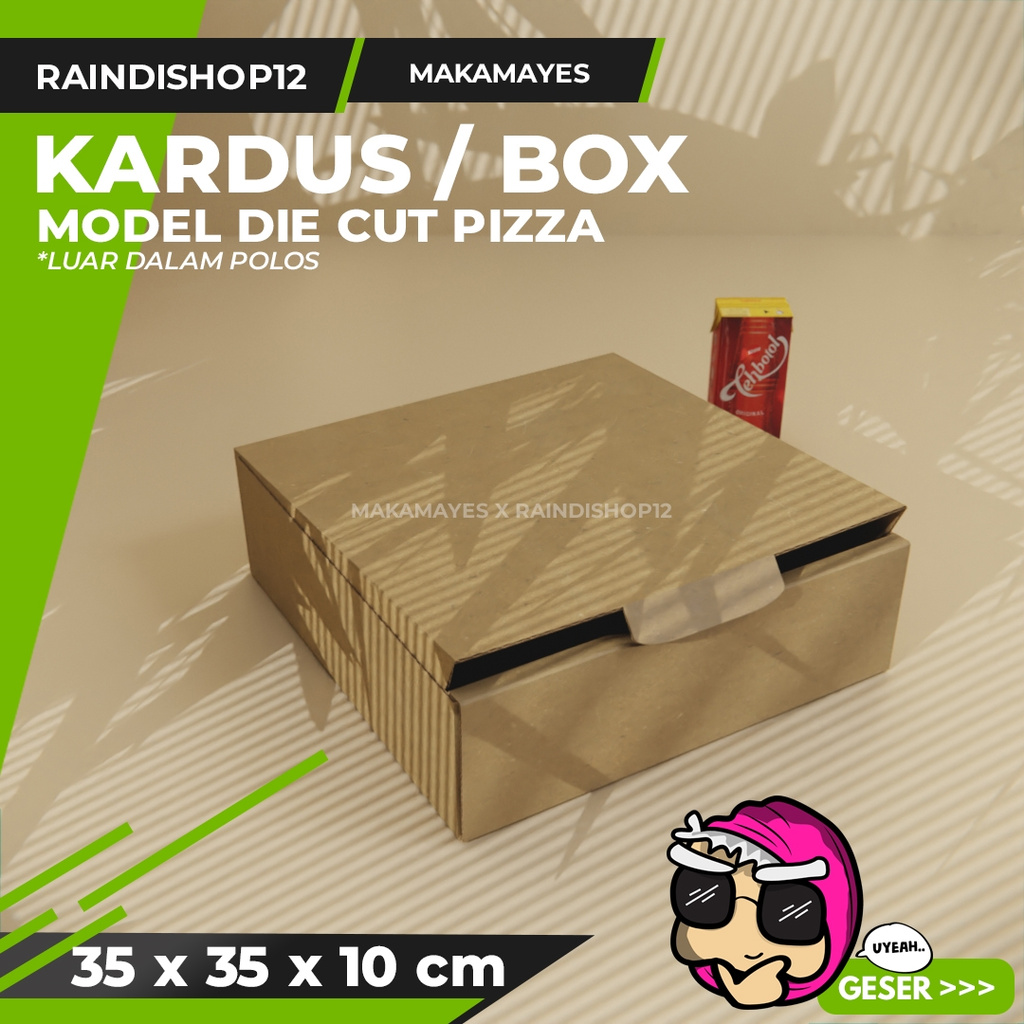 

(MIN 5 PCS) BOX 35 X 35 X 10 CM KARDUS DIE CUT PIZZA KEMASAN PACKAGING KADO