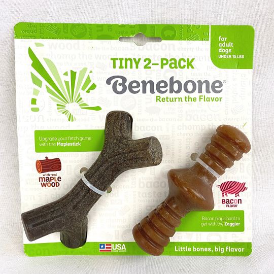 

BENEBONE Mainan Anjing TINY PACK Bacon Maple Stick and Zaggler