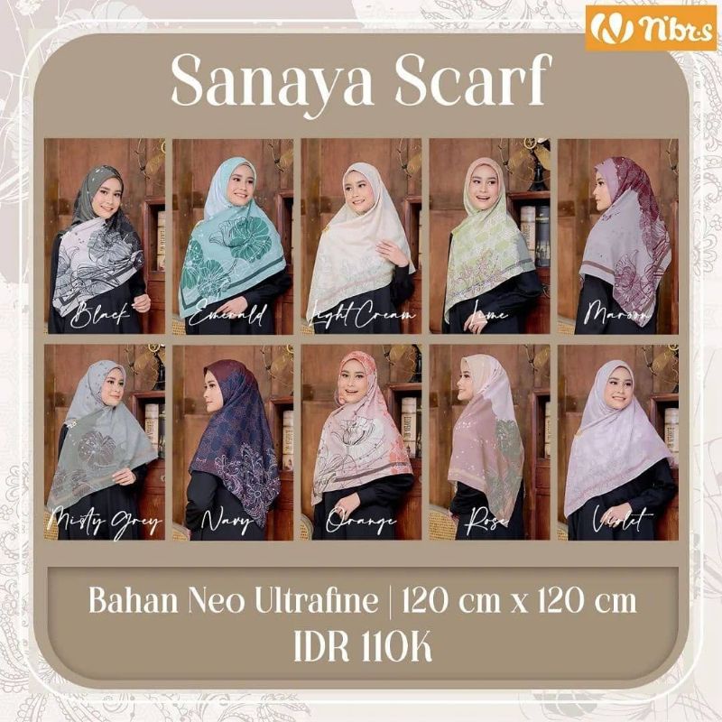 Hijab nibras terbaru sanaya scarf