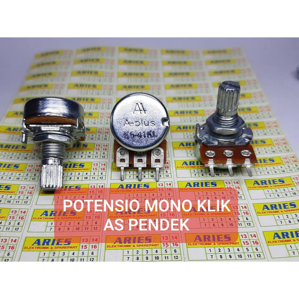 POTENSIO MONO KLIK AS PENDEK 100K