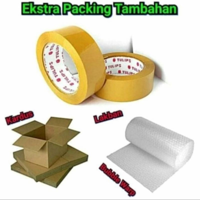 

PACKING TAMBAHAN SEMUA UKURAN SUPAYA PAKET ANDA AMAN DIPERJALANAN