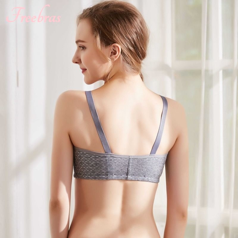 Bra Wanita Plus Ukuran Push-up Bra Gesper Depan Bagus Bra Nirkabel Katun Yang Nyaman Pakaian Dalam Mulus Dalam Sederhana Bra Kancing Depan Lingerie Seksi Dengan Busa Pakaian Dalam Katun Pakaian Dalam Yang Bernapas Warna Solid Dalam Mode Olahraga Wanita