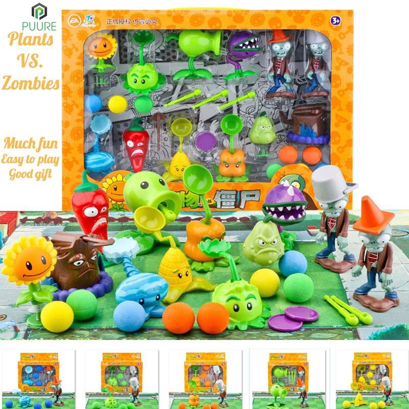  Mainan  Playset Plants  Vs Zombie  Kartun Bahan Plastik Untuk 