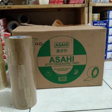 Isolasi Lakban Asahi Coklat Merk Asahi 100 Yard 48mm