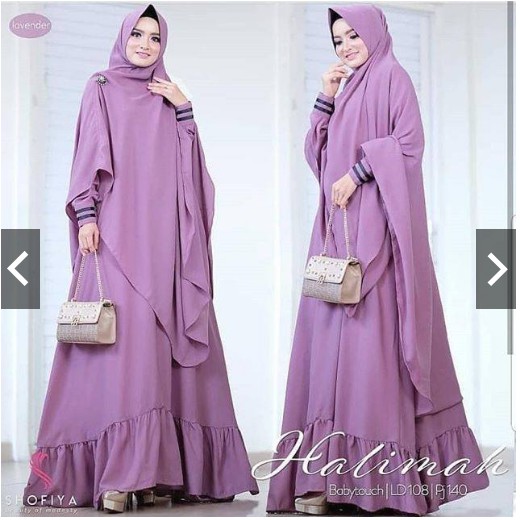 HALIMAH SET SYARI + KHIMAR  -GB/GBB/MO