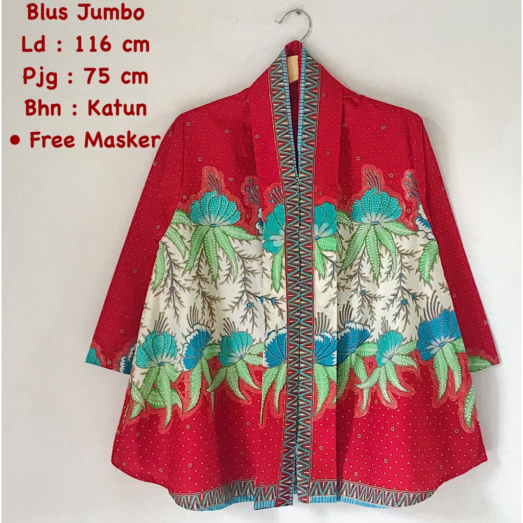 Blus jumbo #2 batik solo atasan kerja