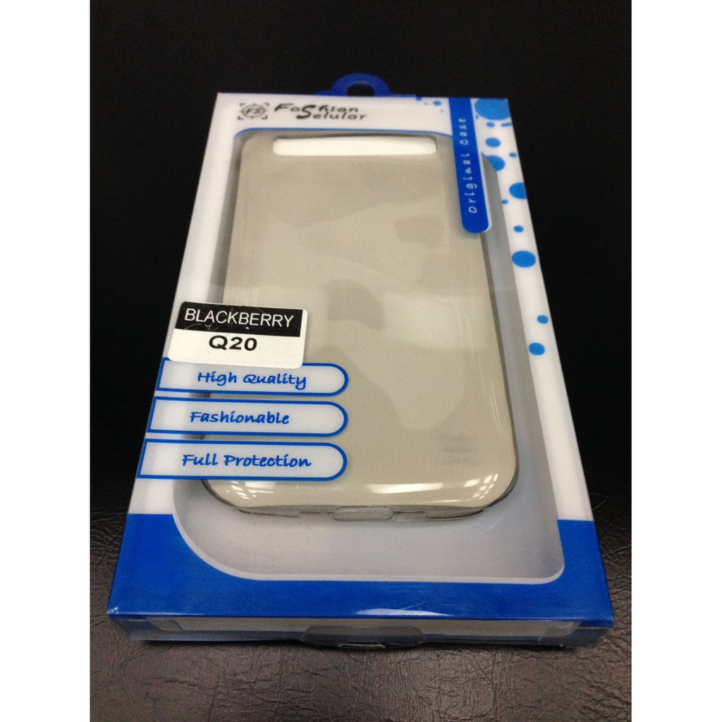 Fashion Jelly Case BB Blackberry Classic Q20 Hitam Putih Transparan m